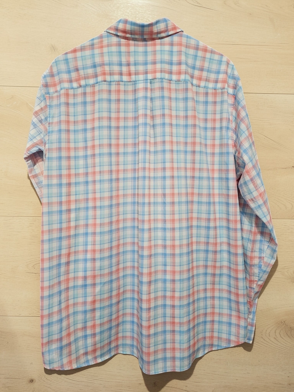 Vineyard Vines Performance Button Down Shirt Mens L Blue Pink Plaid Classic Fit - Picture 2 of 3